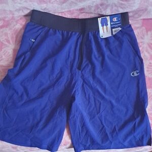 Champion Royal Blue Performance Shorts with Black Waistband